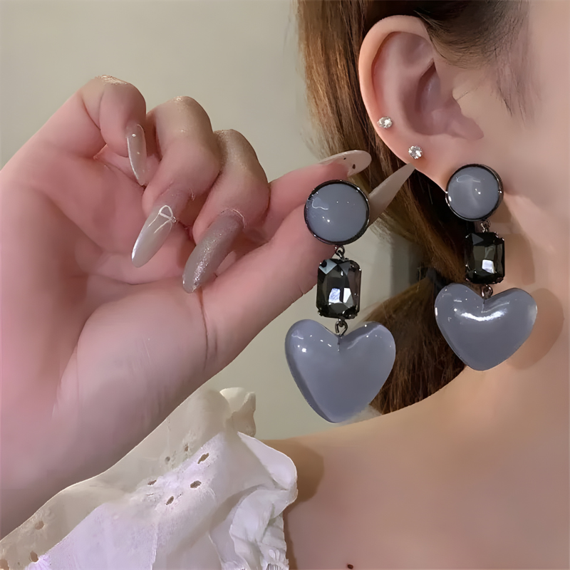 Hart Hars Kristal Hanger Stud Oorbellen - Audrey