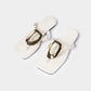Open Gesp Sandwich-metalen Platen Sandalen