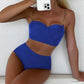 Betoverend hoge taille padded bikini set met trendy kettingbanddetails voor vrouwen