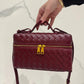 Elegante stoffen make-up- en accessoiretas in geweven ontwerp