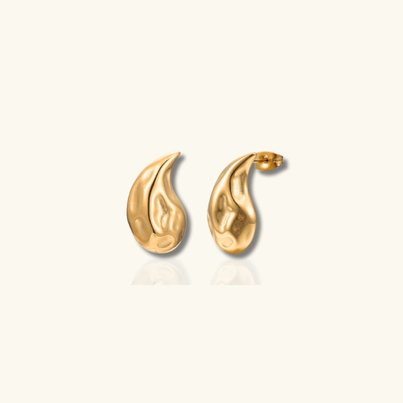Gouden Teardrop Oorbellen - Vero