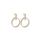 Elegante Gouden Geplateerde Ronde Paperclip Oorbellen - Megan