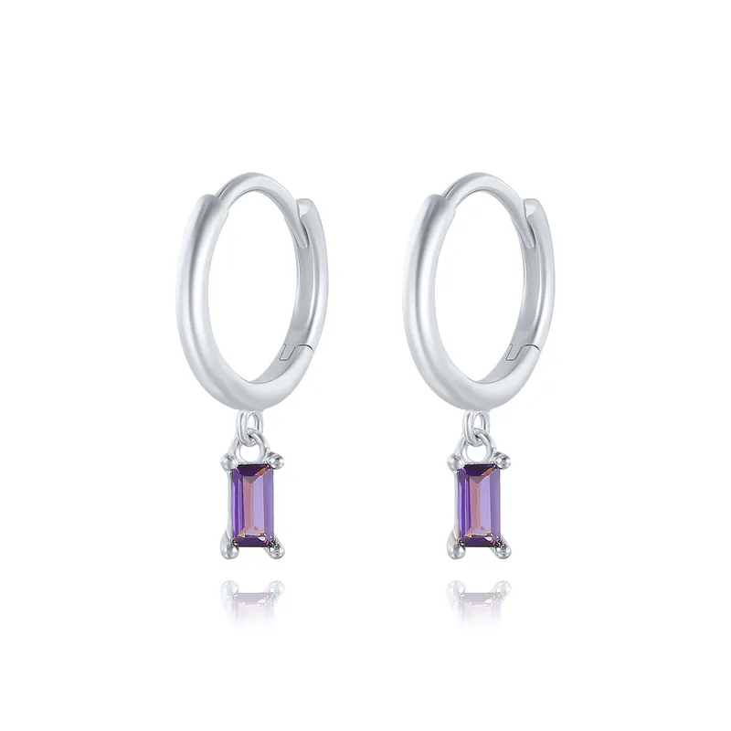 Chic et Élégantes Boucles d'Oreilles Carrées avec Zircone - Lauren