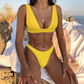 Damesbikini-set – Sexy driehoekstopje – Elegante hoog uitgesneden bottom – Naadloos – Ademend en comfortabel mozaïek