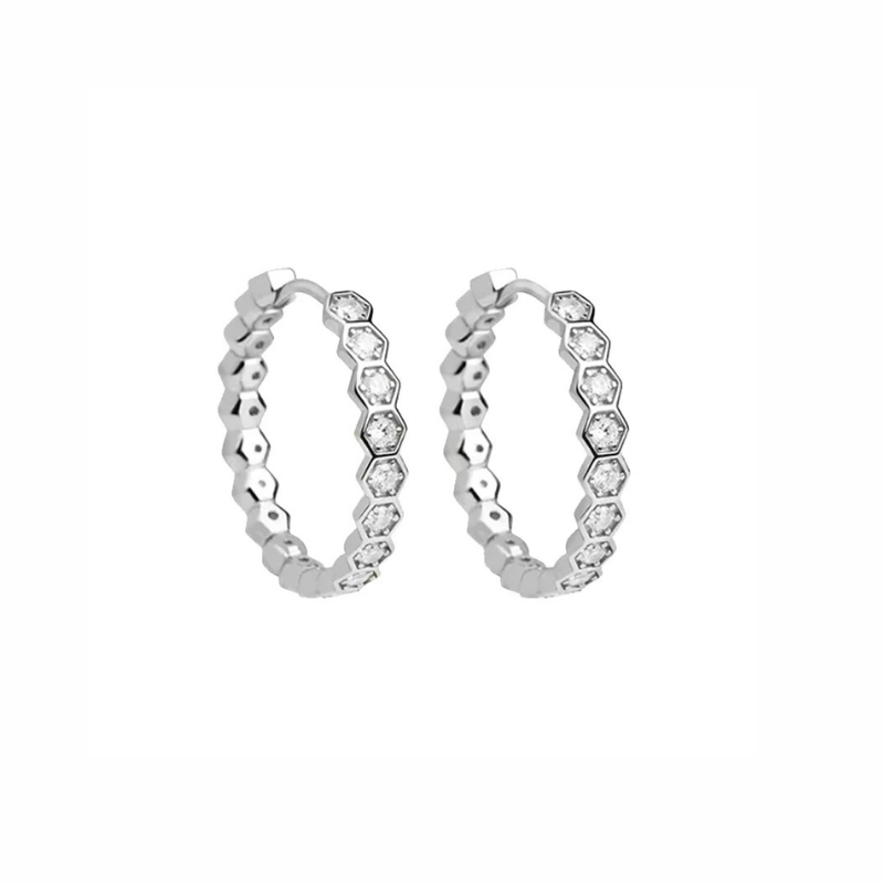 Elegante Zeshoekige Hoop Oorbellen Goud - Eva