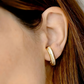 Stijlvolle C-Vormige Zirkonia Oorknopjes - Mabel Elegance