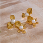 Gouden Bloem Oorknopjes met Parels - Jean