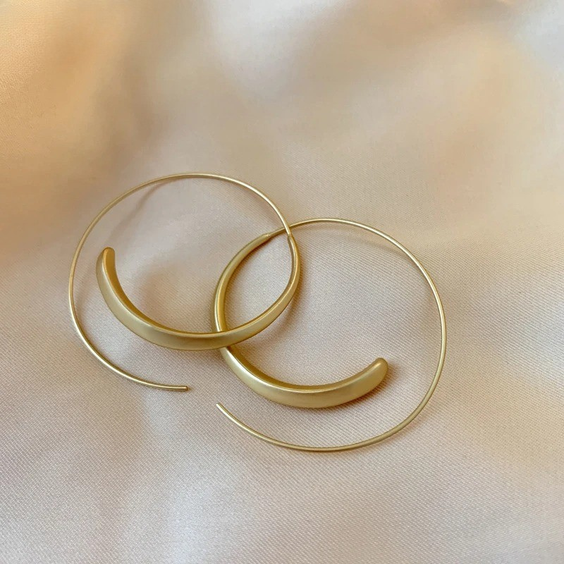 Gouden Spiraal Hoop Oorbellen - Fiona