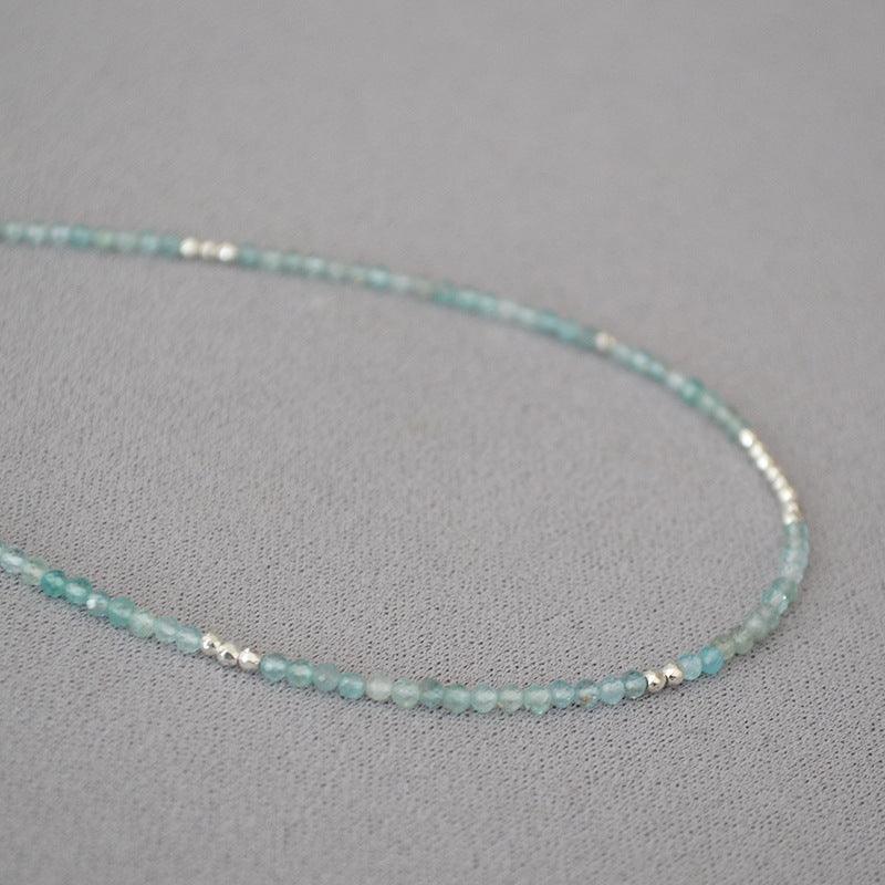 Elegante Zeeblauwe Kralen Clavicula Ketting - Luna, de perfecte accessoires voor een stijlvolle look