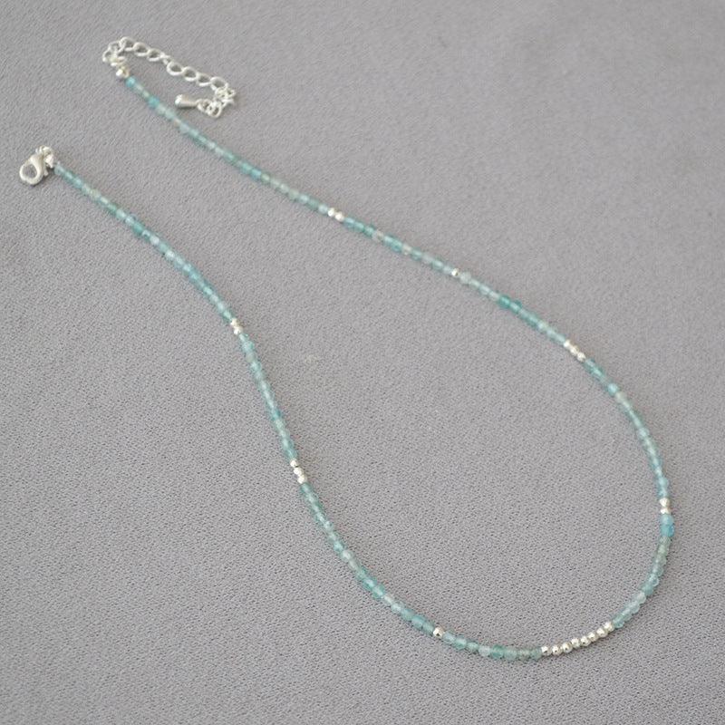 Elegante Zeeblauwe Kralen Clavicula Ketting - Luna, de perfecte accessoires voor een stijlvolle look