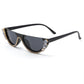 Sparkling Rhinestone Embellished Half Frame Sunglasses