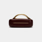Chique Faux Leer Clutch met Stijlvolle Metalen Accenten