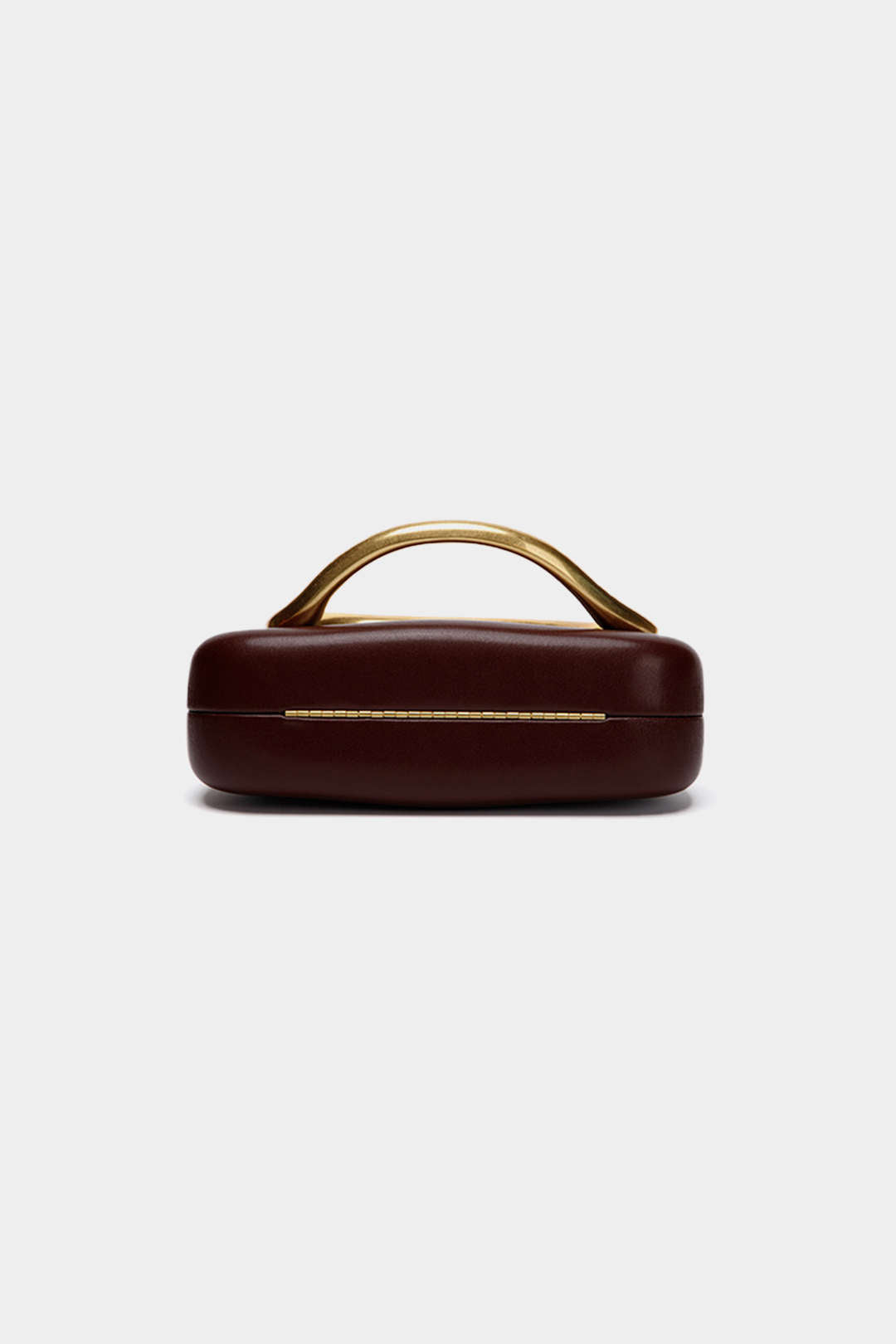 Chique Faux Leer Clutch met Stijlvolle Metalen Accenten