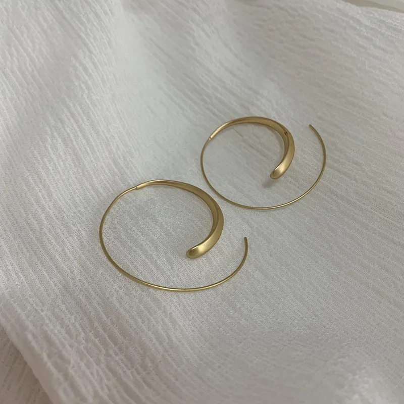 Gouden Spiraal Hoop Oorbellen - Fiona