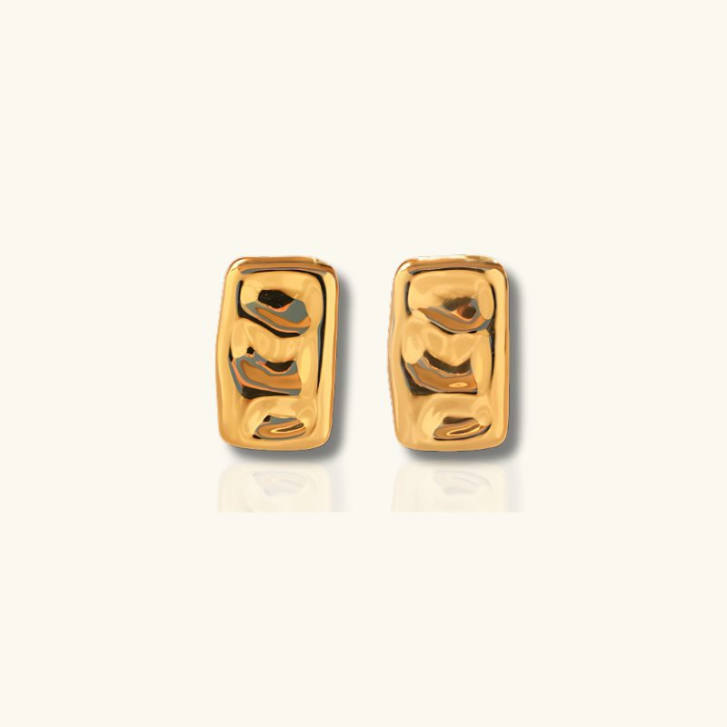 Gouden Geometrische Pod Oorbellen - Lucy