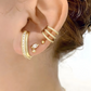 Stijlvolle C-Vormige Zirkonia Oorknopjes - Mabel Elegance