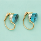 Elegante Blauwe Ingelegde Zirkonia Oorbellen - Ella voor een Verfijnde Look