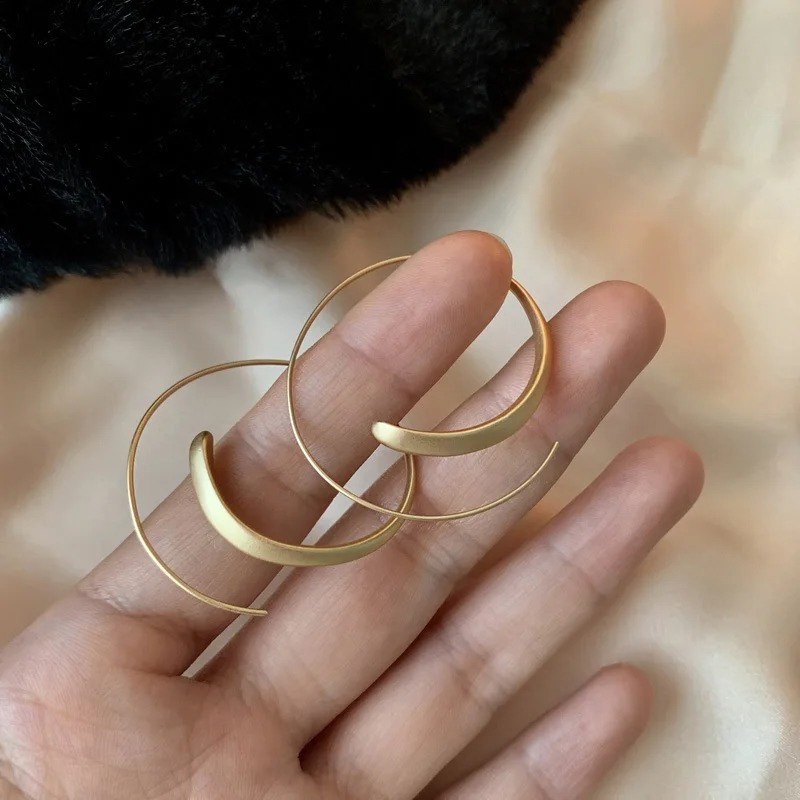 Gouden Spiraal Hoop Oorbellen - Fiona