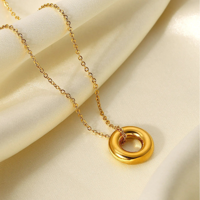Elegant Goud Vergulde Zirkonia Hanger Ketting - Kate