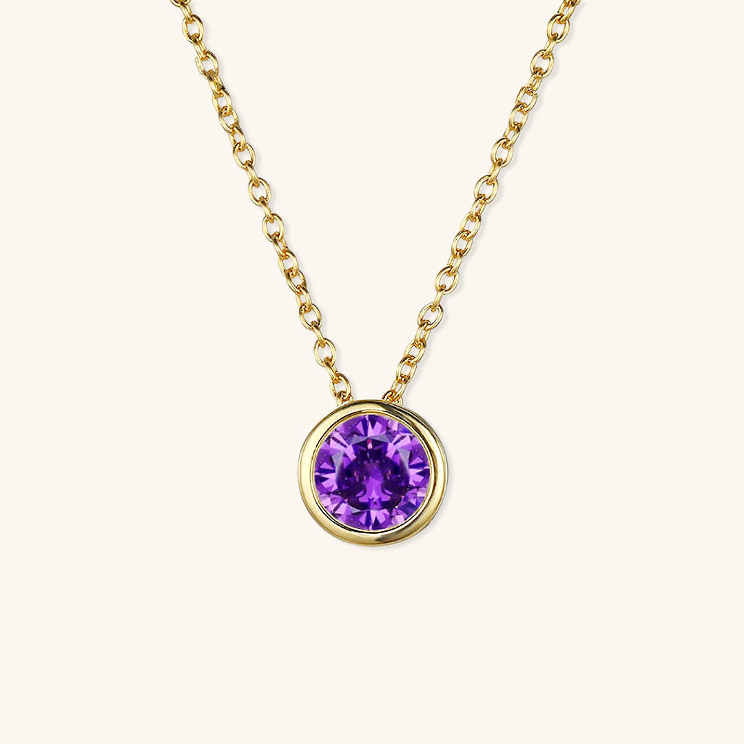 Elegante Geboortesteen Ketting - Amelia für personalisierte Geburtstagsgeschenke