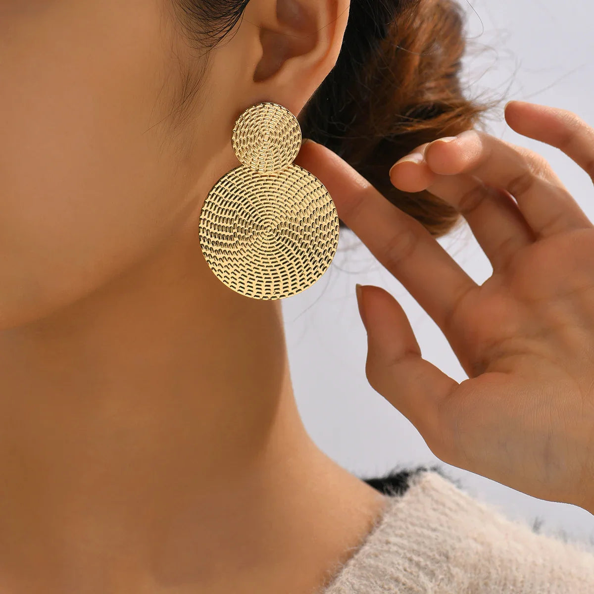 Schattige Oorbellen Goud/Zilver met een Maansfeer