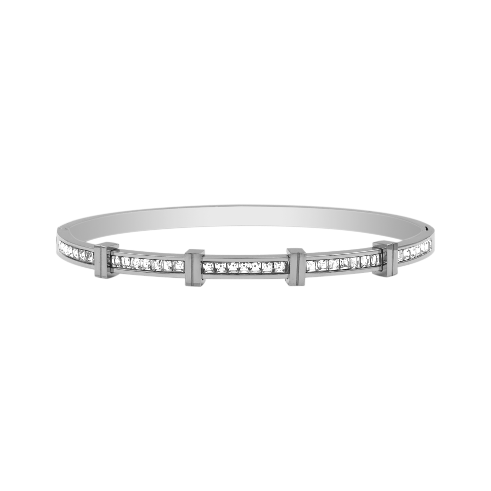 Elegante Baguette Armband – Minimalistische Luxe met Fonkelende Details