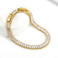 Elegante Tennis Armband Baguette met Glanzende Edelstenen
