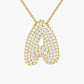 Elegante kettinkje met letter Pavé voor een unieke stijl