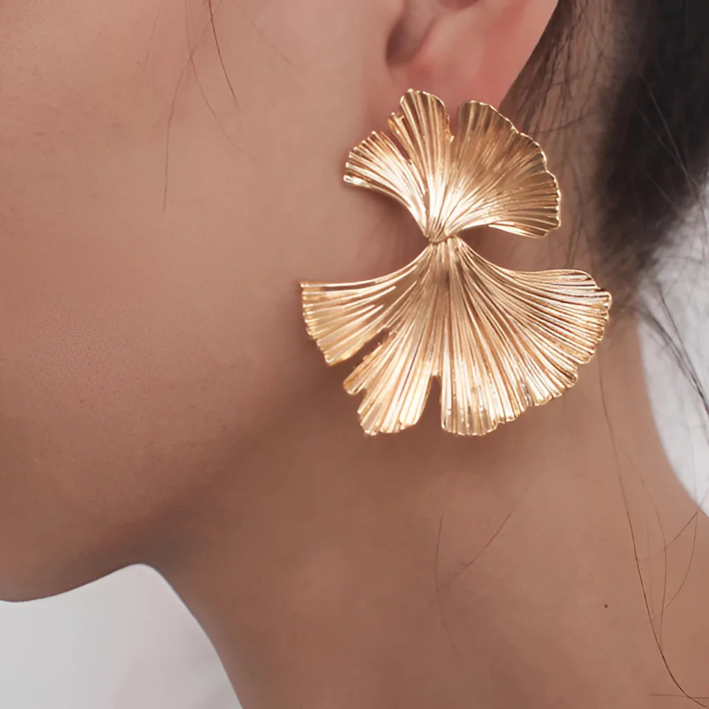 Ginkgo Biloba Blad Oorbellen | Bohemian Stijl