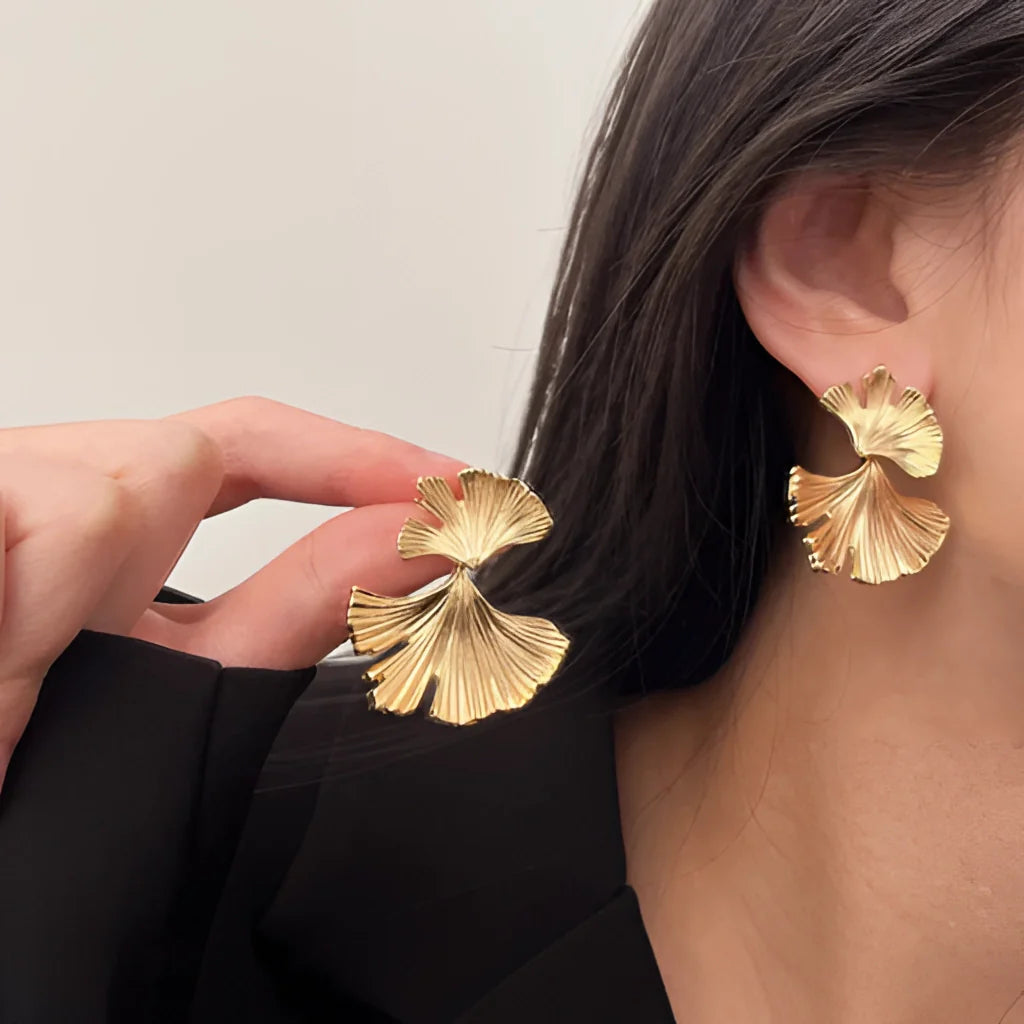 Ginkgo Biloba Blad Oorbellen | Bohemian Stijl