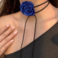 Rozenknop Choker Ketting