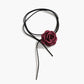 Rozenknop Choker Ketting