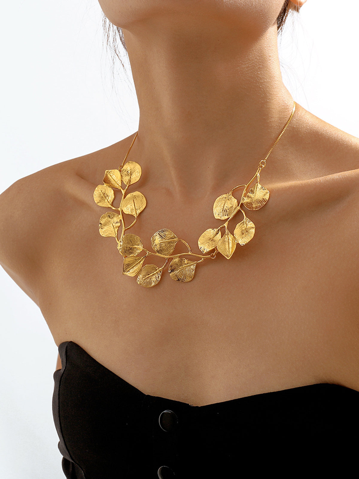 Elegante vintage legering bladketting - Tijdzaam en stijlvol accessoire