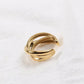 Gouden ring met meerdere lagen in klassieke stijl voor een tijdloze look