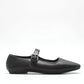 platte ballerinapschoenen met riemstrap voor een elegante en comfortabele stijl