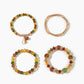 Set van 4 Prachtige Kristallen Parels Armbanden