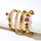 Set van 4 Prachtige Kristallen Parels Armbanden
