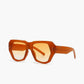 Vintage-Polygon Design Cat-Eye Zonnebril met Nieten-details