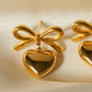 Hangers in Hartvorm met Geschenkband en Vlinderknoop