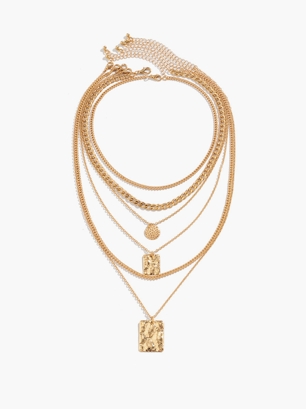 Elegante multi-rijige goudlaag ketting voor een stijlvolle uitstraling