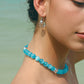 Maak je stijl compleet met de elegante blauwe kattenoogsteen en kralen ketting