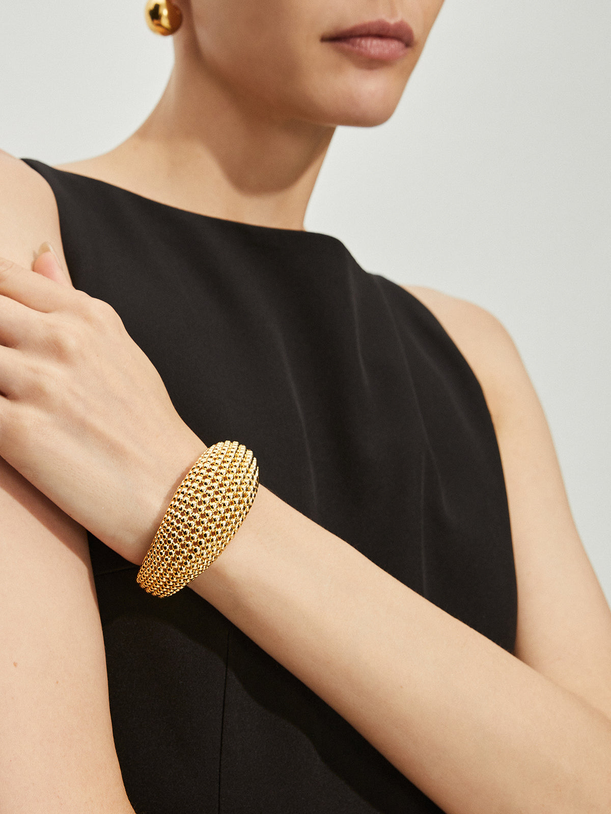Vintage Holle Kralen Geopende Armband