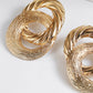 Elegante vintage ronde kruis hangoorbellen