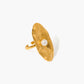 Elegante gouden parelring voor tijdloze elegantie