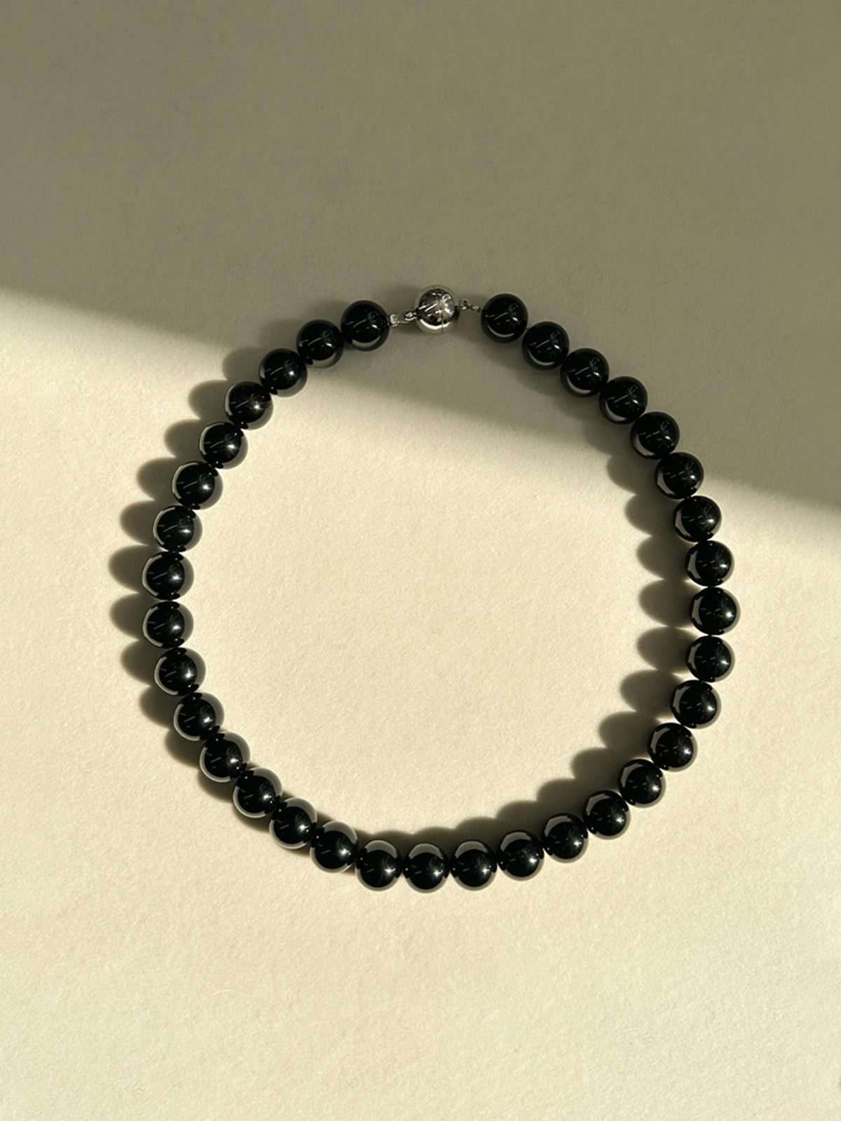 Stijlvolle Zwarte Onyx Kralen Ketting om je stijl uit te stralen