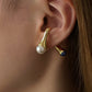 Elegante Gouden Stapelparel Oorbella (Enkel)