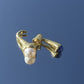 Elegante Gouden Stapelparel Oorbella (Enkel)