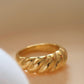 1 stuk Croissant Hemp Design Ring - Stijlvolle modeaccessoire