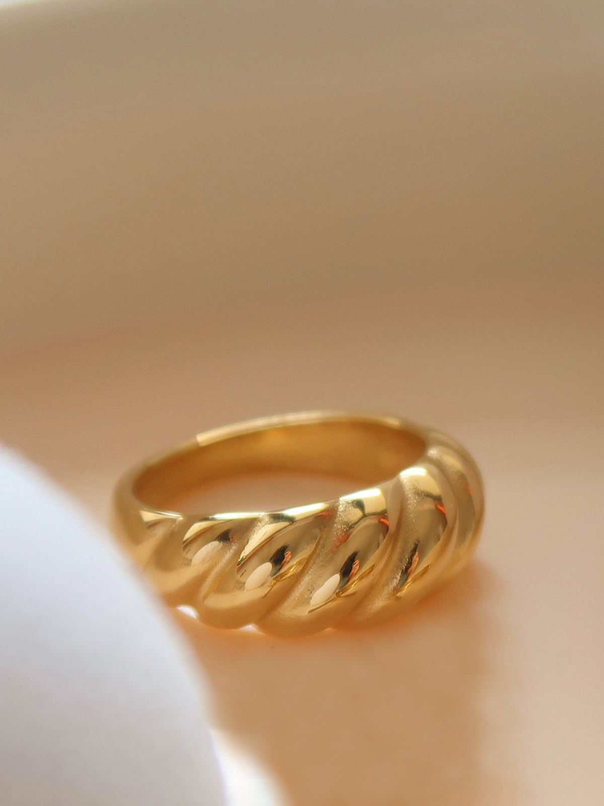 1 stuk Croissant Hemp Design Ring - Stijlvolle modeaccessoire