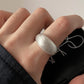 Elegante ovale geborstelde ring voor een strakke minimalistische uitstraling